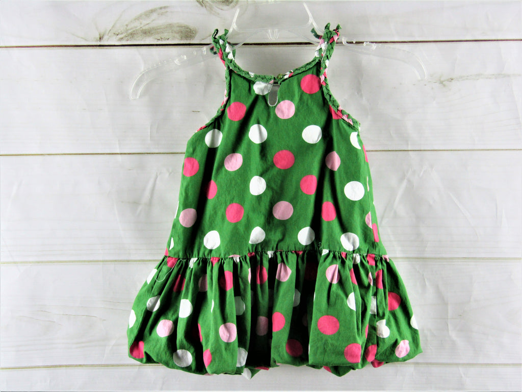 Little Bitty Green and Pink Polka Dot Dress Size 3T Little Bitty Green and Pink Polka Dot Dress Size 3T