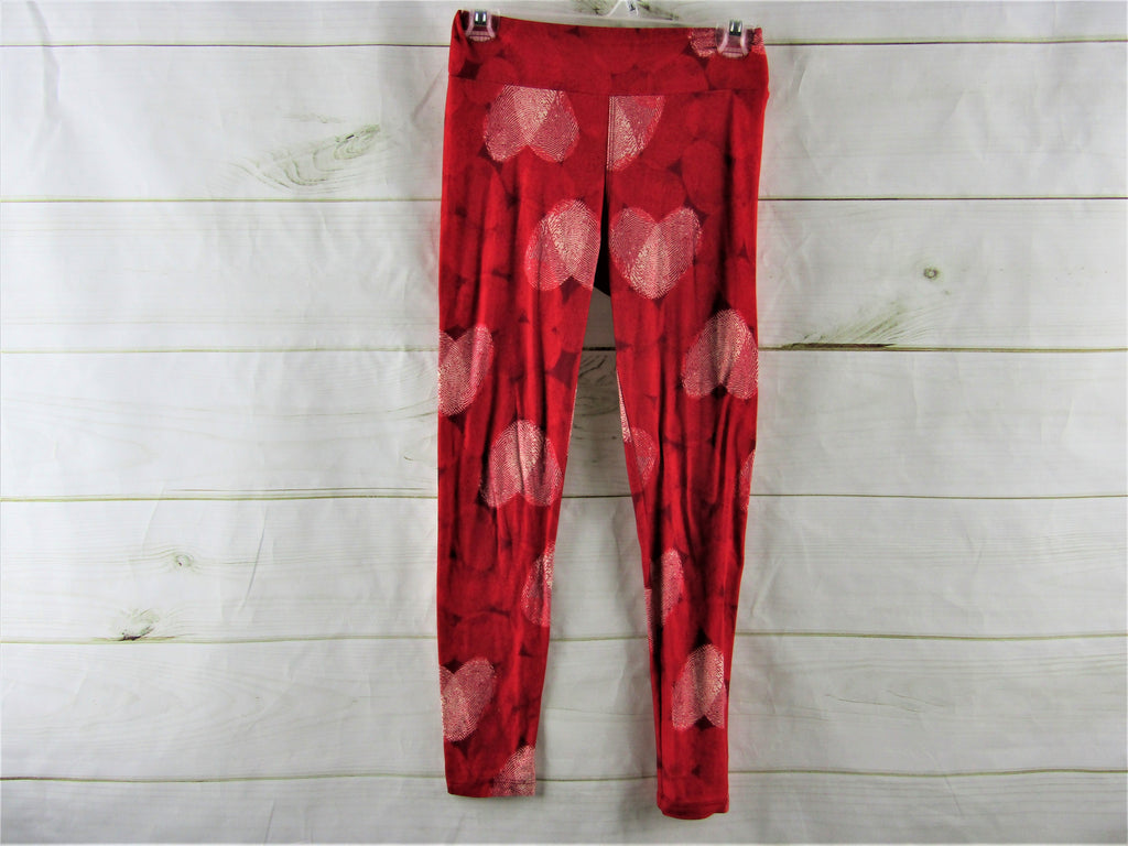 LuLaRoe, Pants & Jumpsuits, Lularoewomens Leggings Size Tc Love Ya Red  Pink White Stripes Tie Dye Nwt