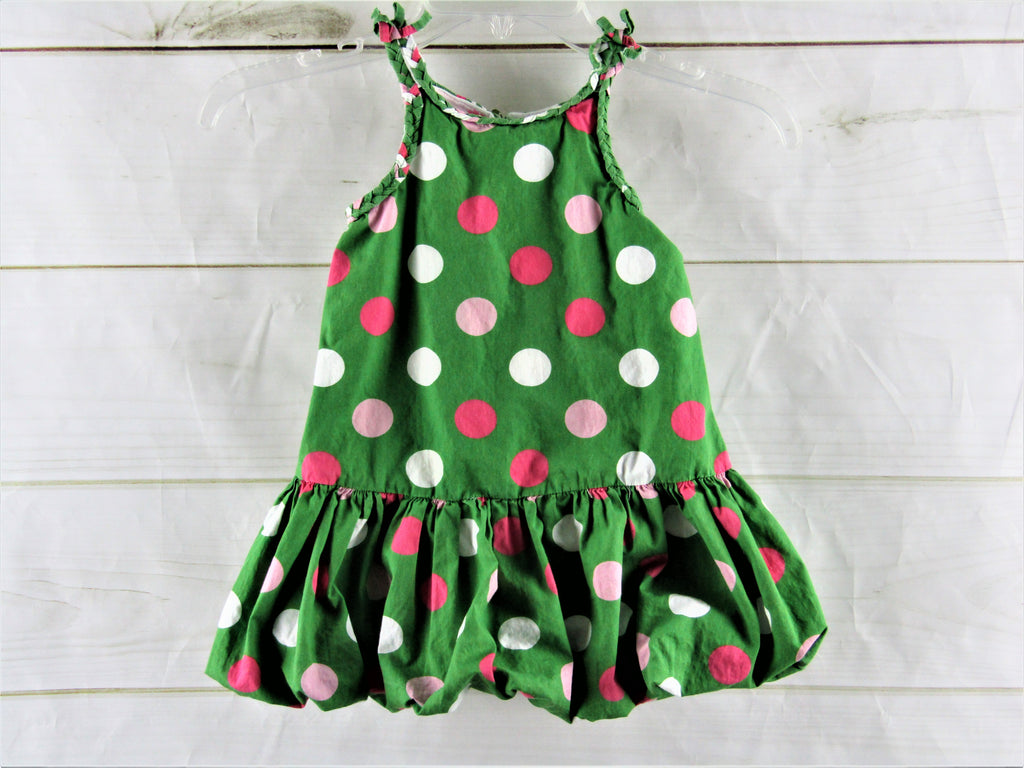 Little Bitty Green and Pink Polka Dot Dress Size 3T Little Bitty Green and Pink Polka Dot Dress Size 3T