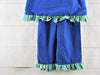 2 piece Blue and Green Ruffle Bottom Girls Outfit Size 6/7