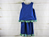 2 piece Blue and Green Ruffle Bottom Girls Outfit Size 6/7