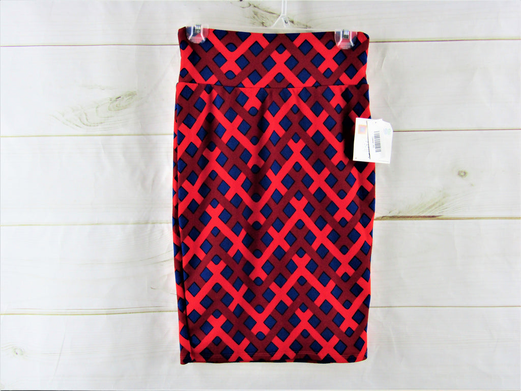 LuLaRoe Womens S Blue/Red/Black Cassie Abstract/Floral Skirt NWT –  Parsimony Shoppes
