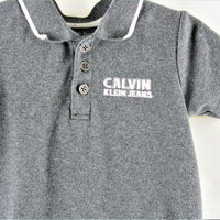 Calvin Klein Short Sleeve Collar Gray Shirt Size 24 months