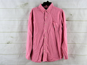 chaps button down dress shirts Chaps Pink Collared Button Down Long Sleeve Shirt Size Large