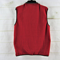 IZOD Red Fleece Zip Up Vest Size Small