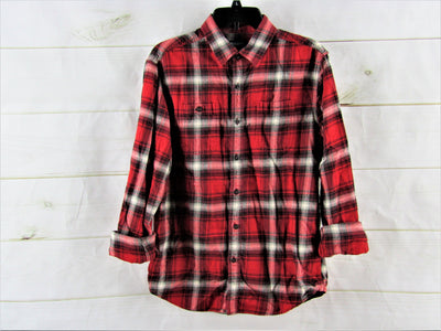 American Eagle Outfitters Red Plaid Button Down Long Sleeve Shirt Size Medium