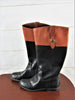 Tommy Hilfiger Shano Black and Brown Boots Size 8 1/2